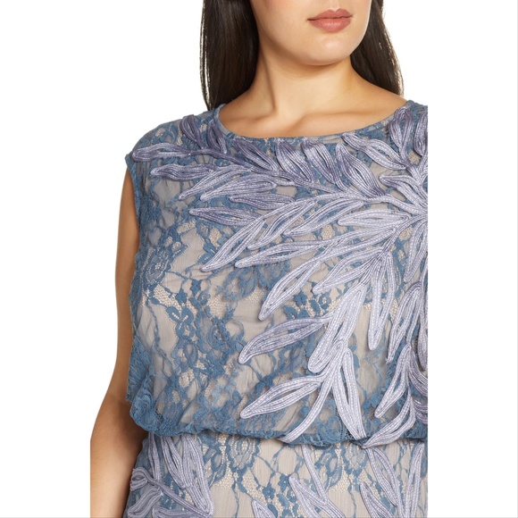 JS Collections Soutache Lace Blouson Gown - Picture 2 of 12